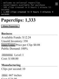 Universal Paperclips