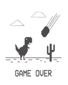 End of game Chrome Dino Game!! 