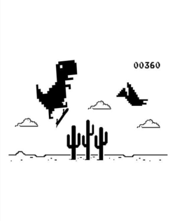 Google Chrome's Hidden T-Rex Dinosaur Offline Game